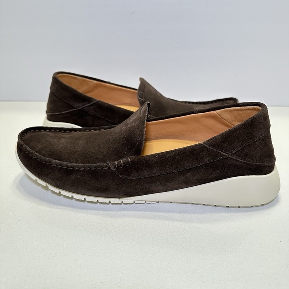 Men's Olukai KA'A Loafer Slip-on Shoes Dark Wood Brown Suede NEW Size 9.5 Casual